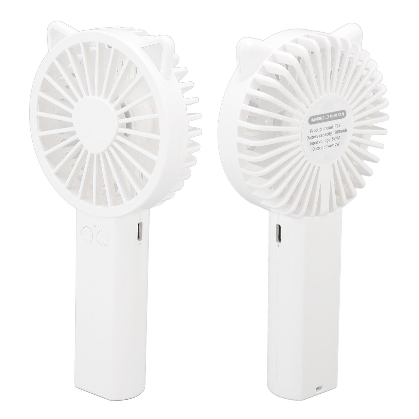 Handheld Mini Fan 3 Different Wind Speeds USB Charging Low Noise Small Fan with Light for Office Dormitory V1294-YM0523-3113220077911