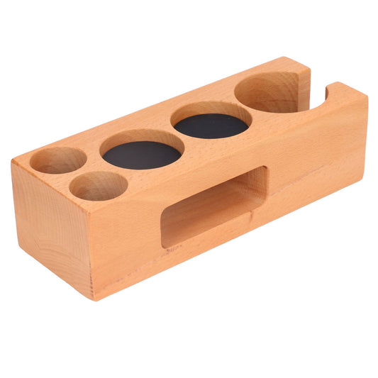 Wood Coffee Filter Tamper Holder Multifunction Wooden Coffee Tamper Mat for 2.3in Coffee Machine Handle V1294-YM0523-3113220079511