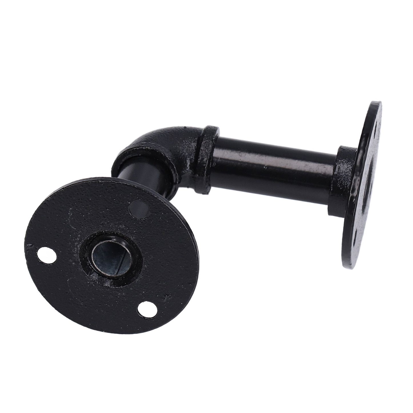 Pipe Shelf Brackets Iron Black Retro Wall Mounted Clapboard Support Frame Racks Set V1294-YM0523-3114210139511