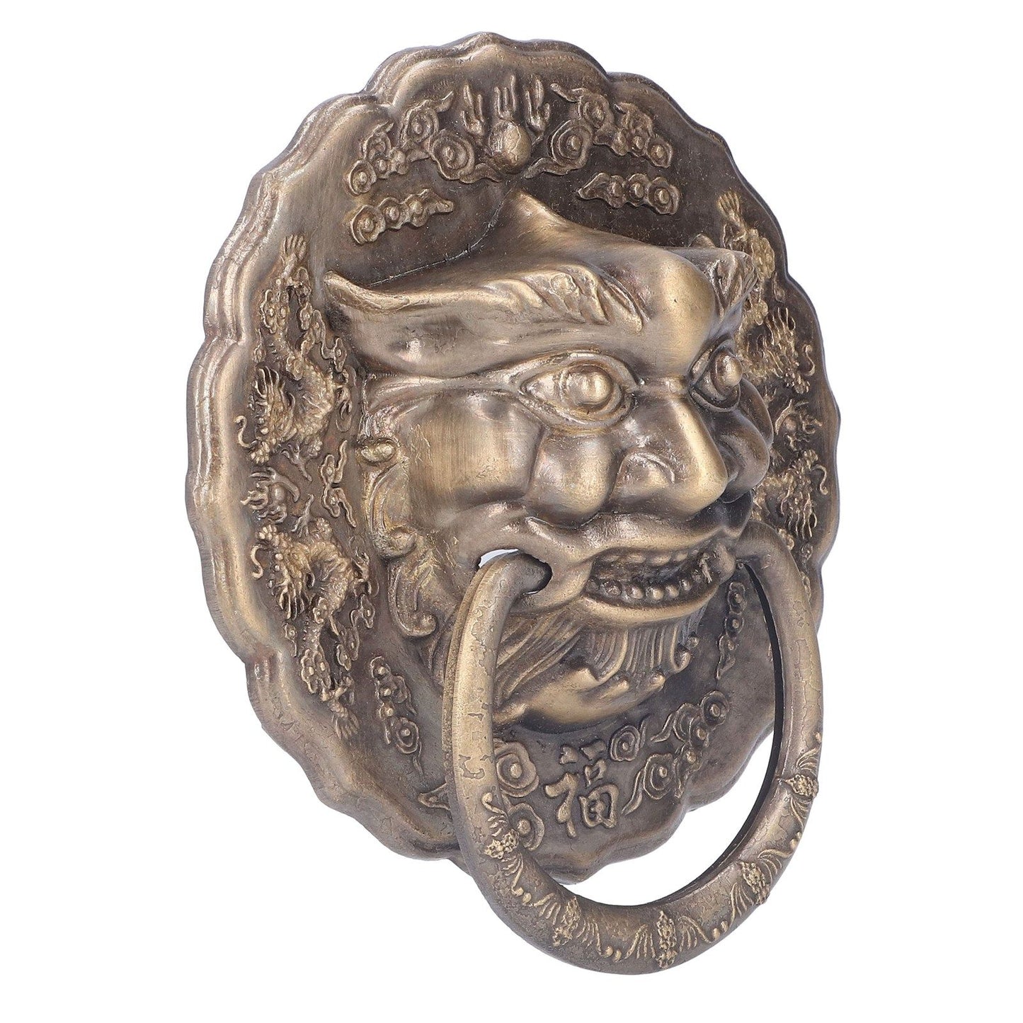 Door Knocker Brass Material 2 Sided Installation Heavy Duty Pull Bronze Chinese Antique Door Pull Ring for V1294-YM0523-3114220008811