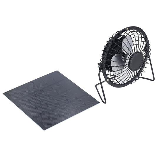 Polysilicon Solar Panel Fan Small Portable USB Solar Powered Fan for Travel Fishing Picnic 3W 6V V1294-YM0523-3114220012811