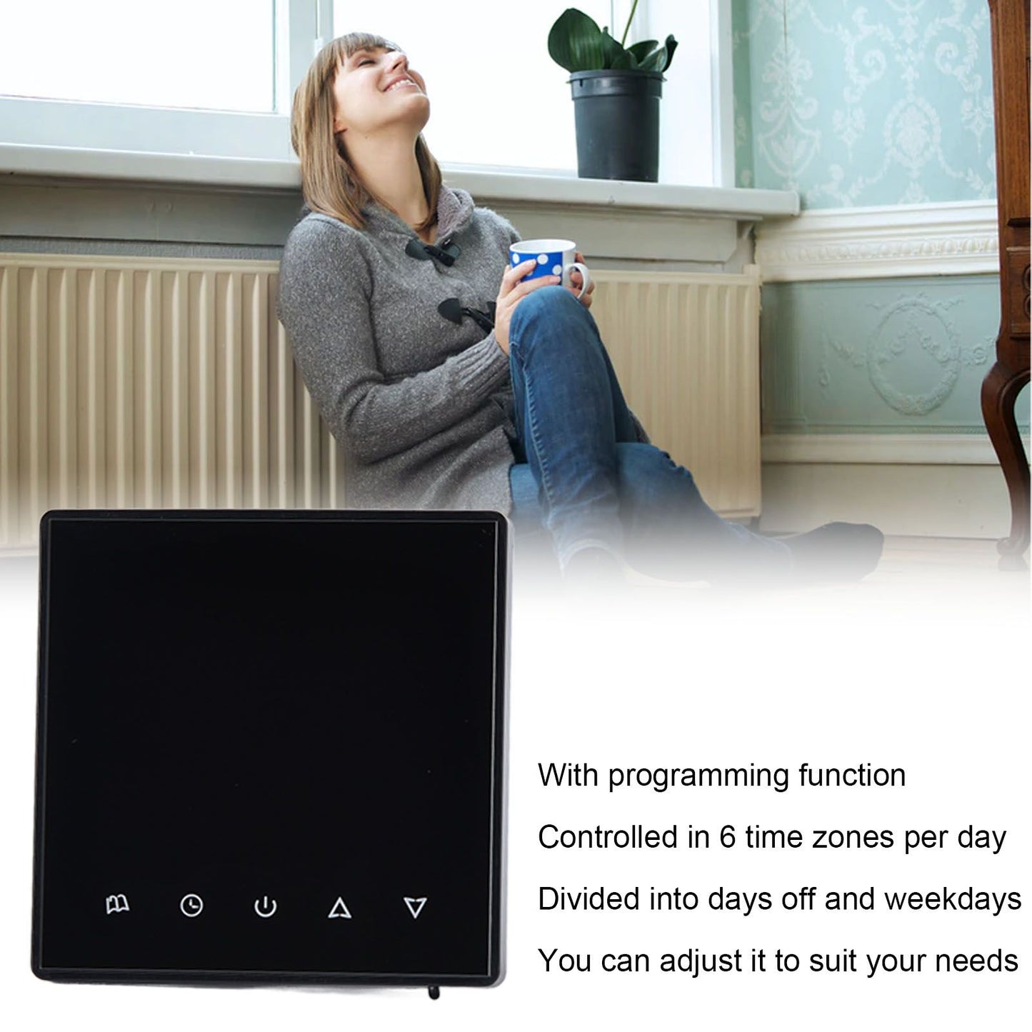 Smart Thermostat Multifunction Programmable Thermostat for Air Conditioner Water Heating Underfloor Heating V1294-YM0523-3114220035111