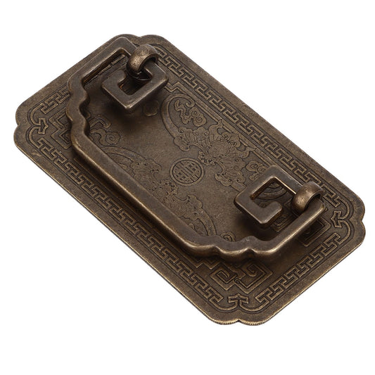 Antique Drawer Handle Tetragonal Bat Handle Antique Chinese Retro Style Drawer Pulls with 2 Screws for V1294-YM0523-3114220036512