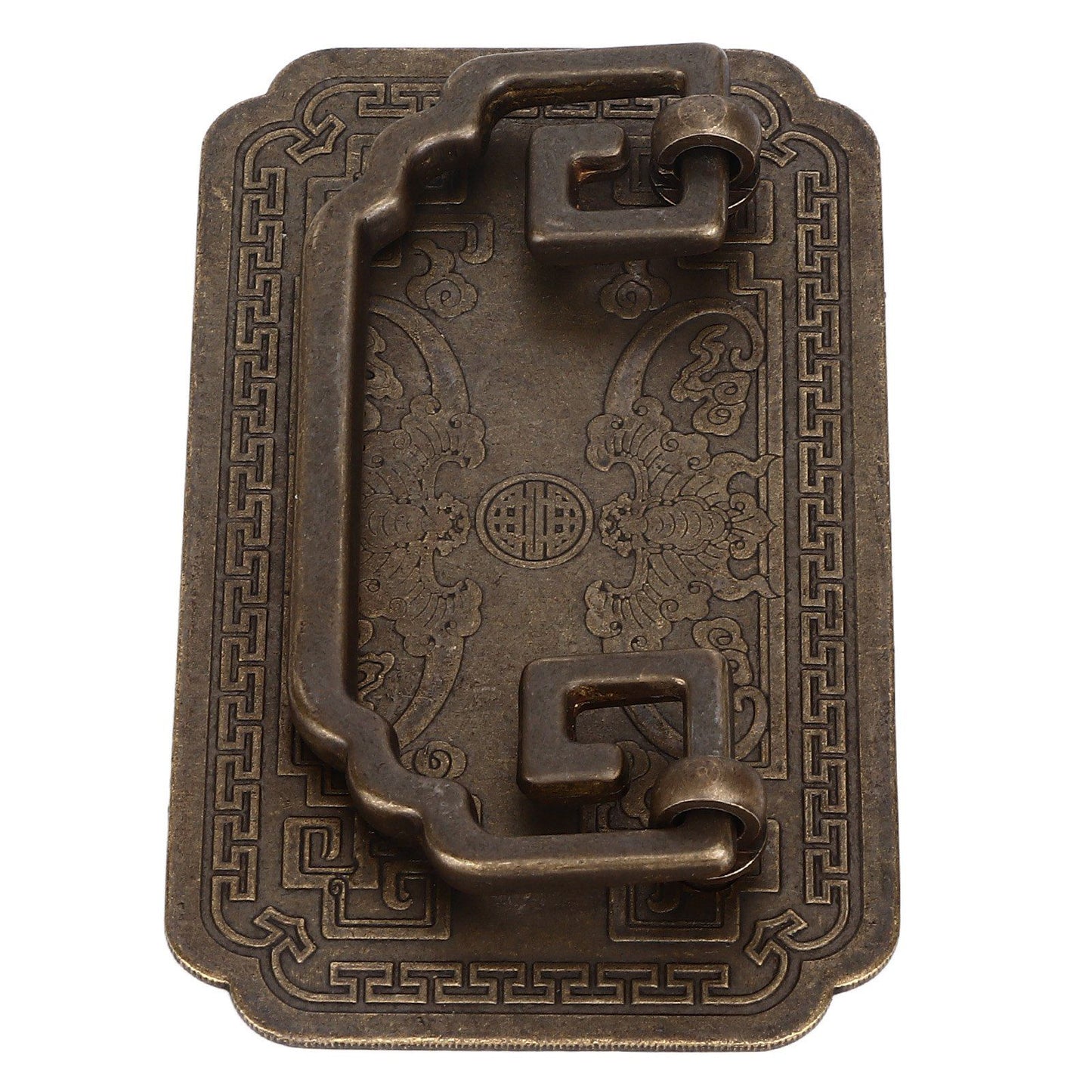 Antique Drawer Handle Tetragonal Bat Handle Antique Chinese Retro Style Drawer Pulls with 2 Screws for V1294-YM0523-3114220036512