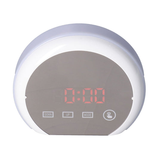 Digital LED Mirror Clock with 7 Color Lighting Snooze Alarm Clock Temperature Date Time DisplayRed Word V1294-YM0523-3115210213112