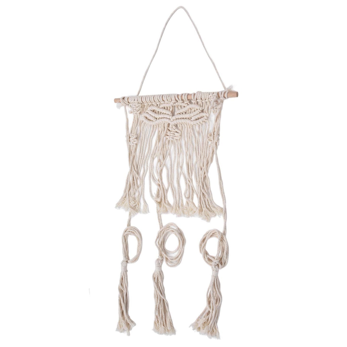 Boho Hat Wall Hanging Rack Cotton Rope Woven Bohemian Caps Holder for Home Office StudioType B V1294-YM0523-3115210224912