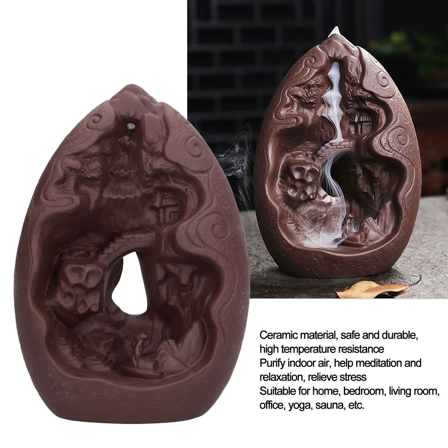 Backflow Incense Burner Innovative Aromatherapy Incense Holder Ornament Home Office Decoration V1294-YM0523-3115210230711