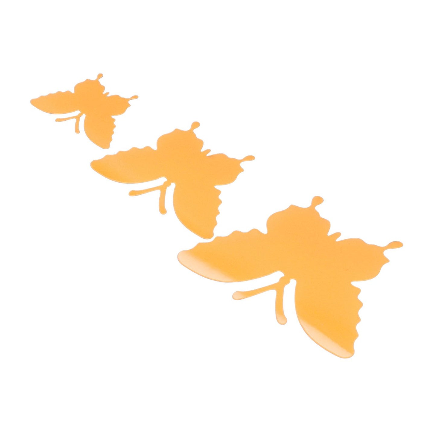2set Luminous Stickers PVC Material 3D Stereoscopic Insect Patterns Easy Detachable Orange 3 Size Wall Decal V1294-YM0523-3115220003611