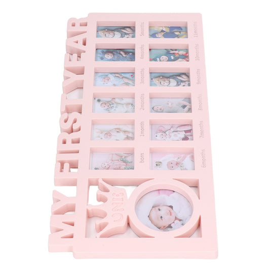 Newborn Photo Frame Durable Polished 12 Small Picture Frames Record Baby's Monthly Growth Baby Photo Frame V1294-YM0523-3115220007312