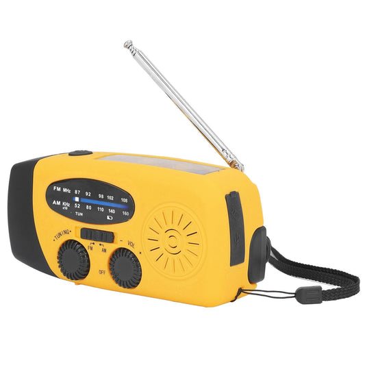 Hand Crank Solar Radio Multifunctional Emergency Radio LED Radio with Flashlight for Outdoor CampingOrange V1294-YM0523-3115220020115