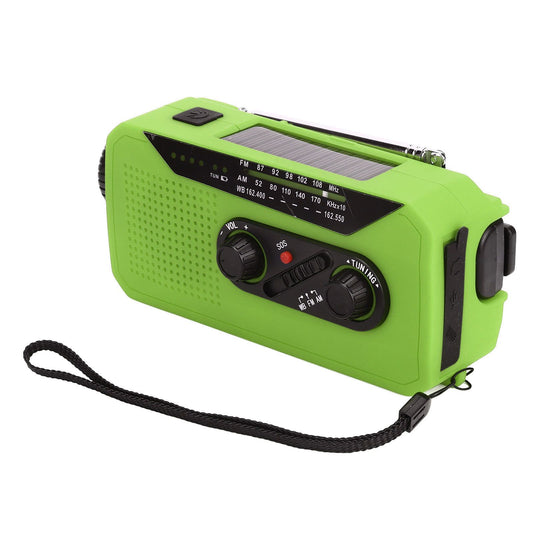 Emergency Radio Hand Power Generation Solar Radio with LED Flashlight 2000mah Charging for Camping V1294-YM0523-3115220020413