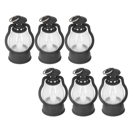 6Pcs Electric Lantern Vintage Lamp Battery Operated Light Home Decoration for Party Black V1294-YM0523-3115220021912