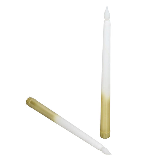 2pcs LED Taper Candles Battery Powered Flameless LED Candle Sticks for Festival Wedding Birthday Party Half V1294-YM0523-3115220027512