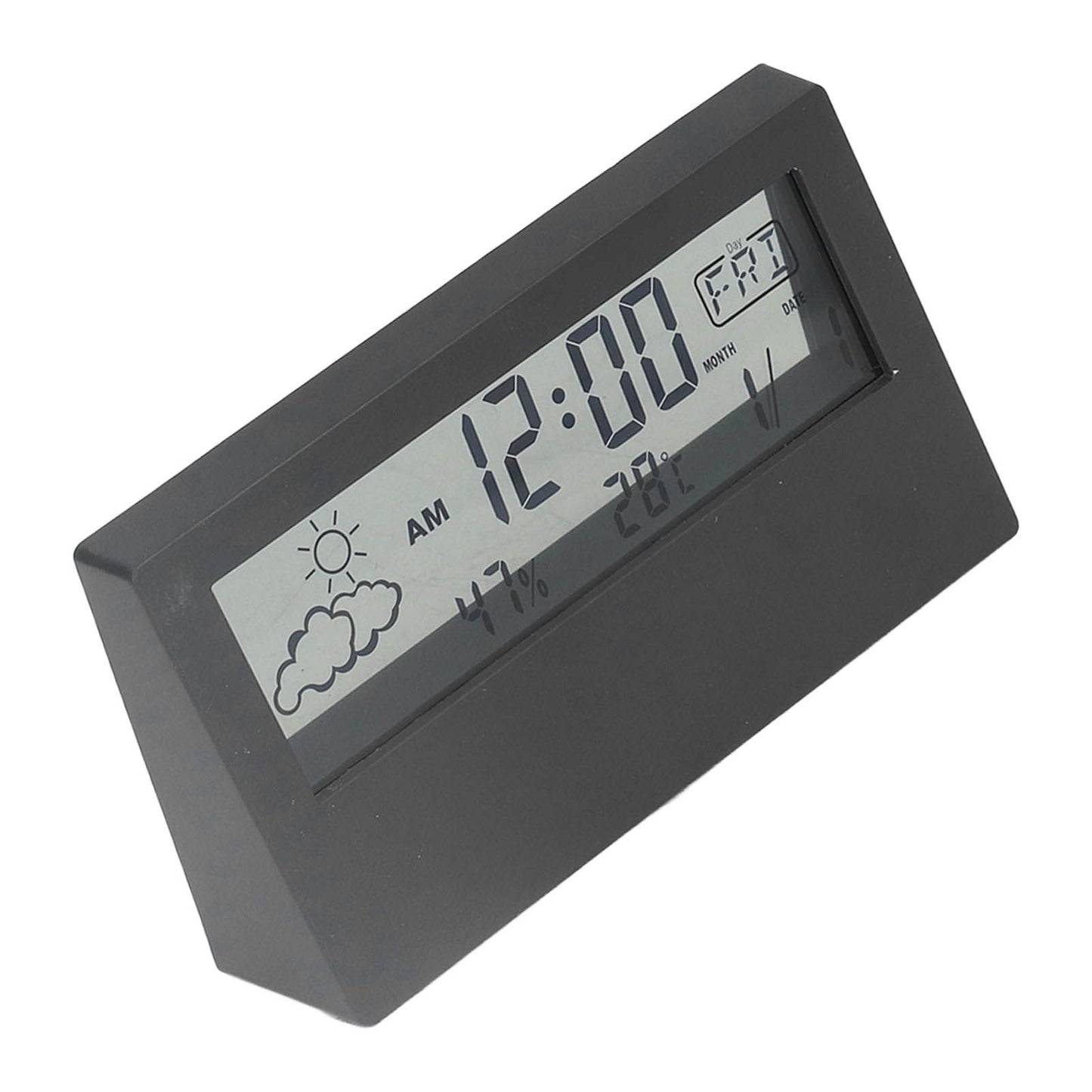LCD Alarm Clock Transparent Multifunctional Large Screen Display Battery Powered Digital Alarm Clock for Home V1294-YM0523-3115220042212