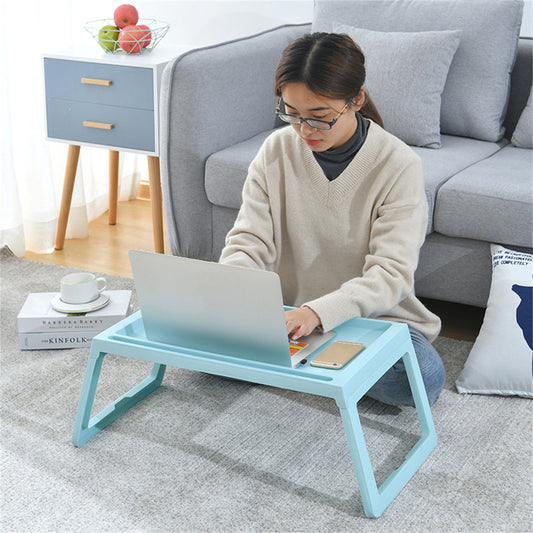 Laptop Bed Tray Table Portable Lightweight Mini Picnic Table for Laptop Working Writing Blue V1294-YM0523-3116220003611