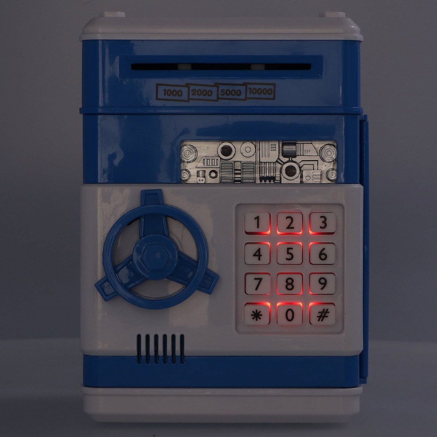 Electronic Money Saving Box ATM Password Cash Money Bank Security Lock Box for Children KidBlue V1294-YM0523-3117210207211