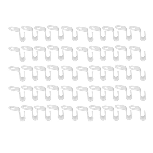 50Pcs Clothes Hanger Hook Strong Odorless Light Weight White Thickened Hanger Connection Hook V1294-YM0523-3117210254511