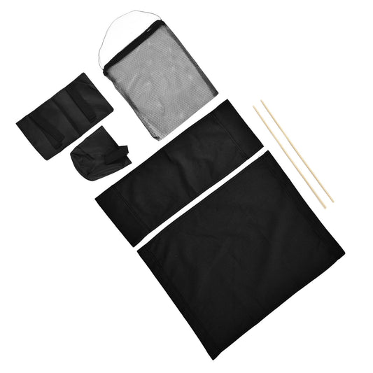 Director Chair Cover Replacement with Storage Bag Canvas Seat Chair Protective Cover for HouseholdBlack V1294-YM0523-3117220001612