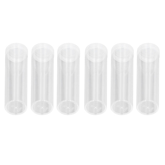 Round Clear Coin Tube Plastic Coin Storage Tubes with Cushion Sponge for 25mm / 0.98in Coins Collection V1294-YM0523-3117220011511