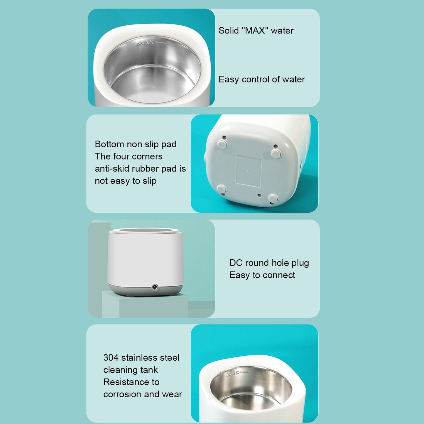 Ultrasonic Cleaning Machine Retainer Denture Glasses Quick Cleaner for Daily MaintenanceAU Plug 110-220V V1294-YM0523-3117220019911