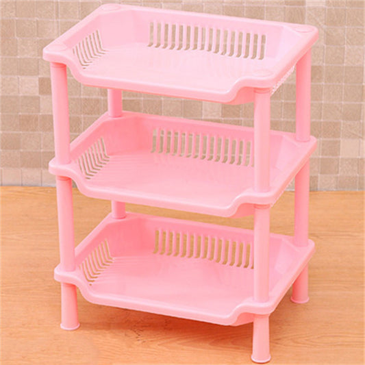 3 Layers Bathroom Standing Shelf Bathroom Stand PP Land Installation Bathroom Rack Storage Shelves for V1294-YM0523-3117220044418