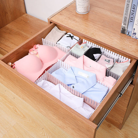4PCS Drawer Divider Organizer Plastic Drawer Storage Partition Home Adjustable ClapboardWhite Lengthened V1294-YM0523-3117220045212