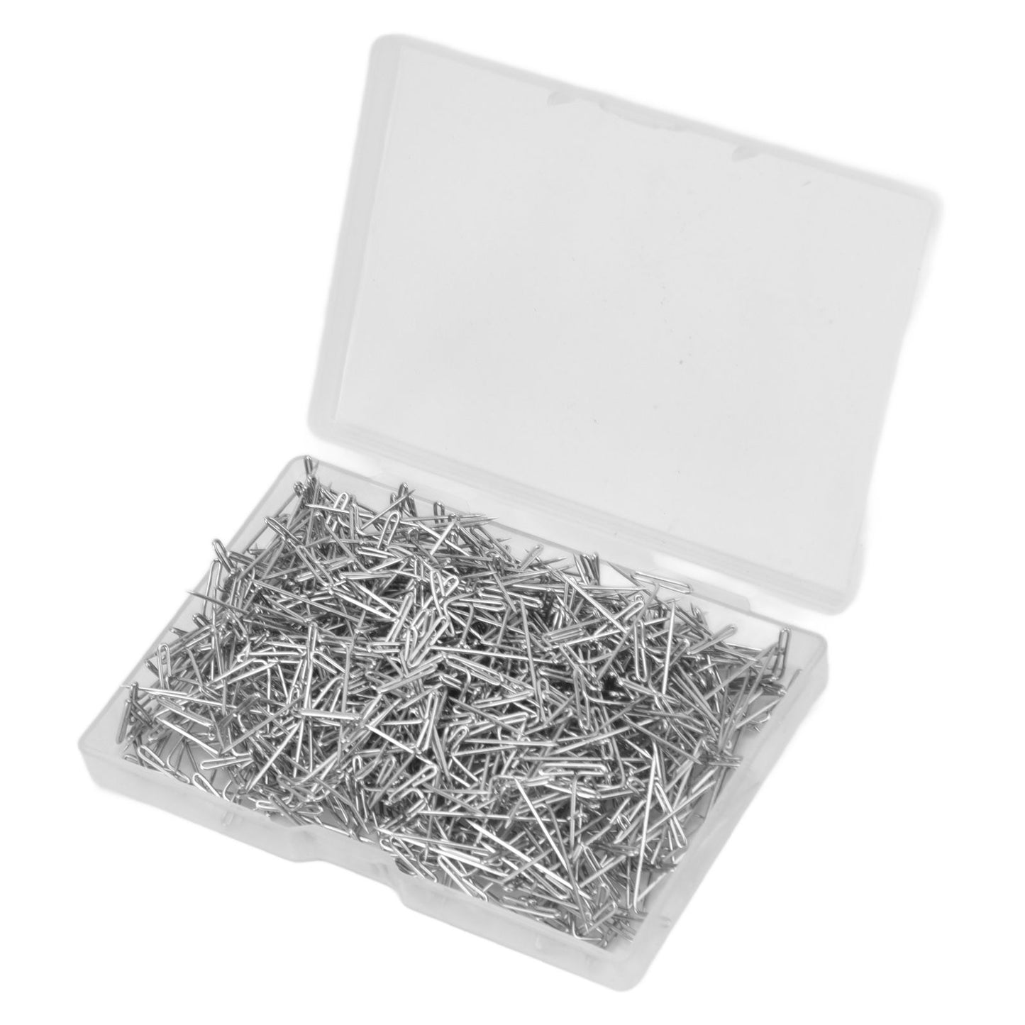 500pcs Stainless Steel T Pins 27mm/1.06in Wig T Pins T Shaped Needles with Plastic Box for Sewing Modelling V1294-YM0523-3117220052111