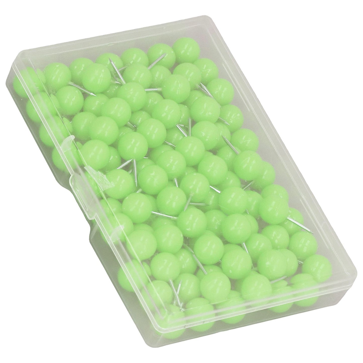 100Pcs Push Pins Map Tacks Steel Plastic Decorative Marking Pins for Cork Boards 9.5x20mm Green V1294-YM0523-3117220052713