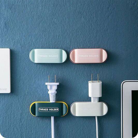 Power Plug Holder Wall Mounted Punching Free Adhesive Multifunction for Living Room Kitchen Bedroom Random V1294-YM0523-3117220056311