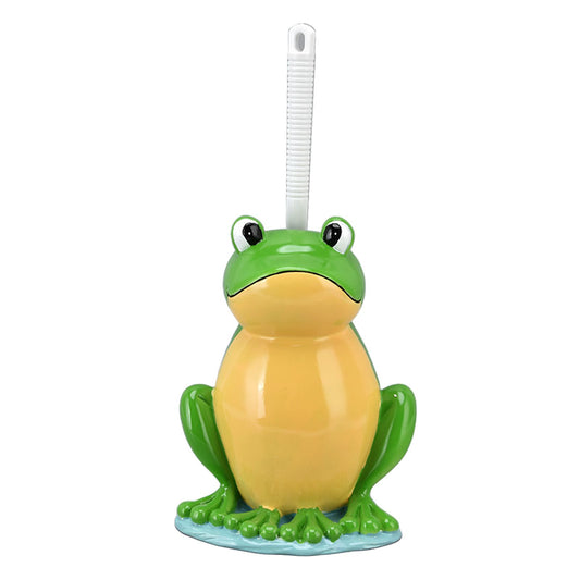 Frog Shape Toilet Brush Creative Bathroom Cleaning Brush with Holder Bowl Standing Toilet Brush Set V1294-YM0523-3117220058011
