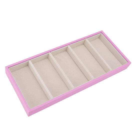 5 Grid Glasses Case Multifunction Space Saving 5 Slot Sunglasses Holder Storage Box Pink V1294-YM0523-3117220060812