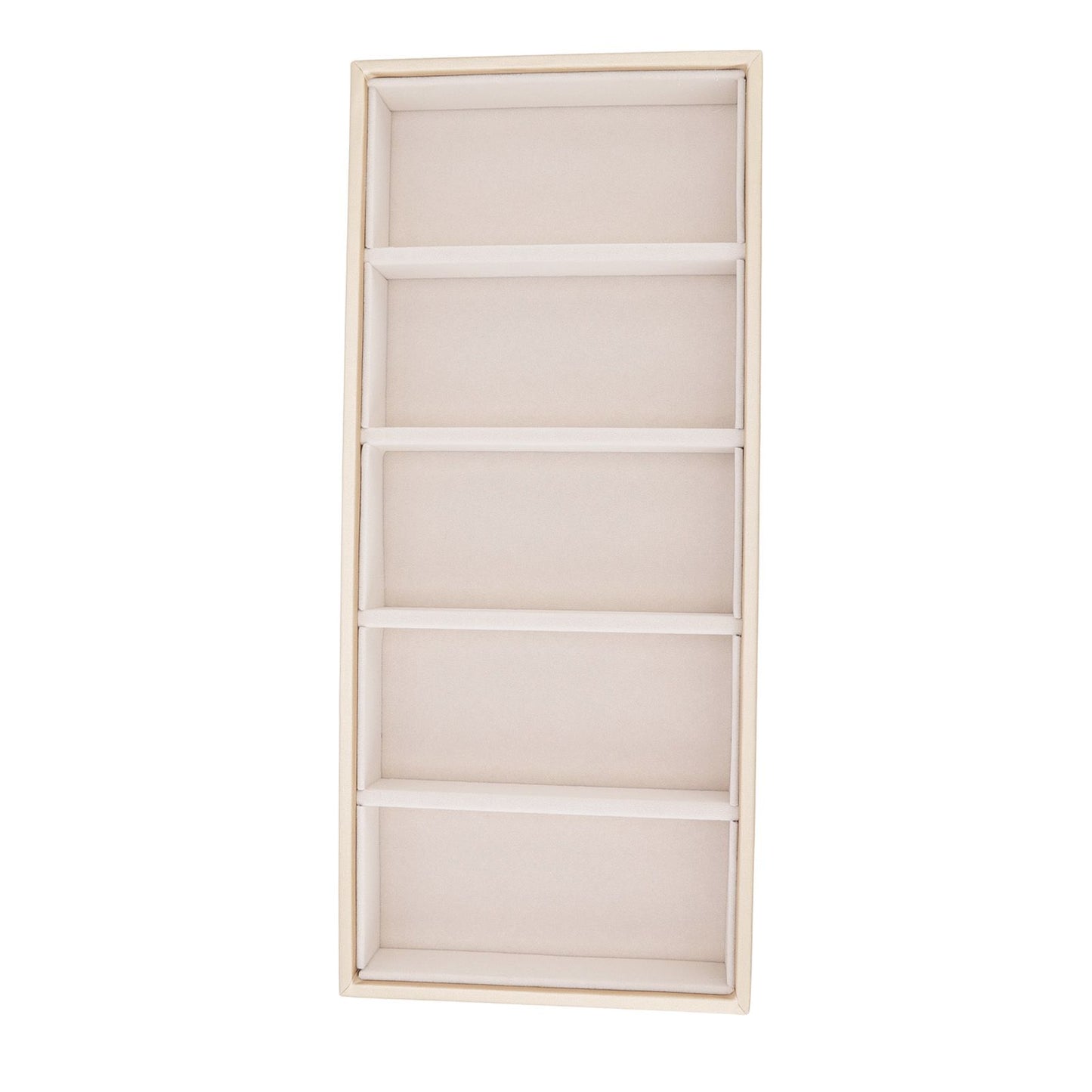 5 Grid Glasses Case Multifunction Space Saving 5 Slot Sunglasses Holder Storage Box Beige V1294-YM0523-3117220060814