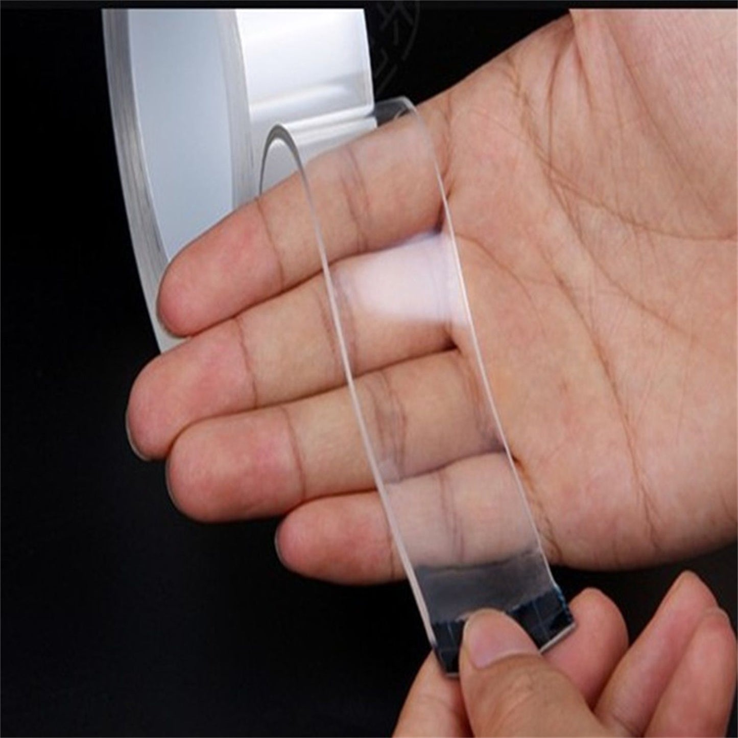 Adhesive Wall Mounting Strip Double Sided Tape Resuable Clear Removable Adhesive Strip 5m/196.8in V1294-YM0523-3117220071914