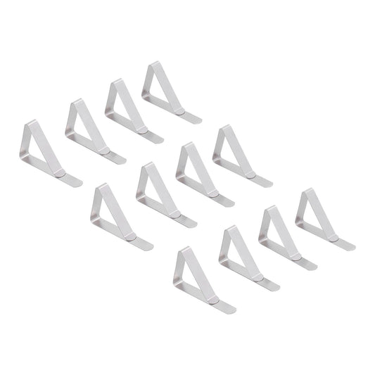 12Pcs Tablecloth Clip Stainless Steel Triangle Tablecloth Garden Dining Table Tablecloth Clip Picnics V1294-YM0523-3118210245211