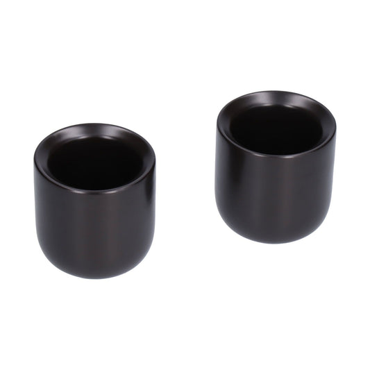 2Pcs Bevel Ceramic Coffee Cup 100ml Thickened Hand Made Coffee Mug for Home Office RestaurantMatte Black V1294-YM0523-3118210307311