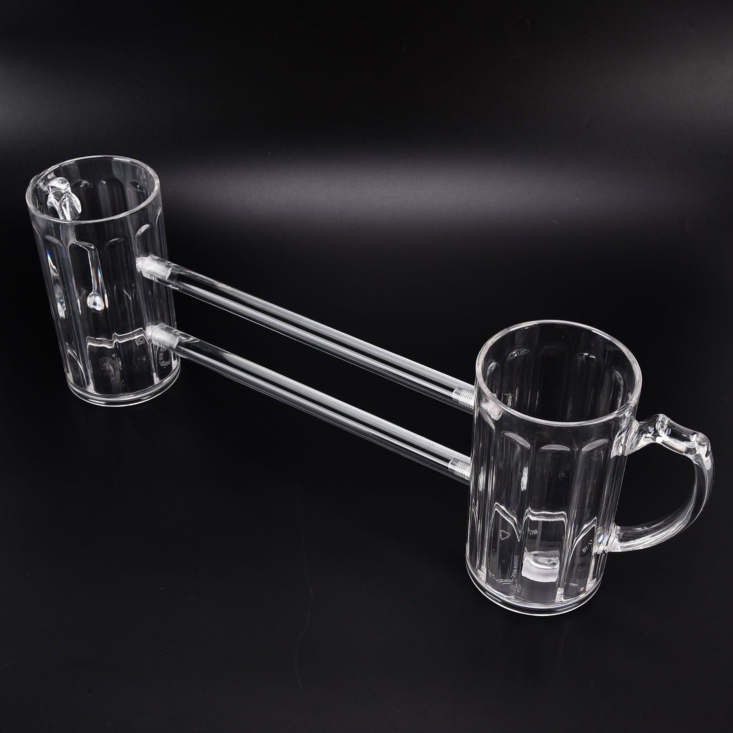 Beer Mug Siamese Anti Drop Exquisite Ergonomics Handle Glass Beer Stein with Connection Tubes for KTV Bar V1294-YM0523-3118210319111