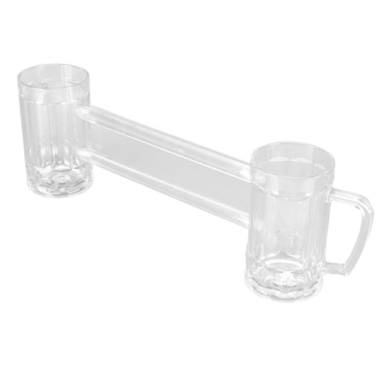 430ml Beer Mug Double Conjoined Beer Glass Drop Resistant Acrylic Beer Cup Bar KTV Beer Glass V1294-YM0523-3118210321111