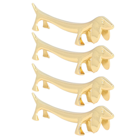 4Pcs Chopstick Rest Smoother Surfaces Reusable Cute Animal Design Gold Chopstick Rest for Home Restaurant V1294-YM0523-3118220003911