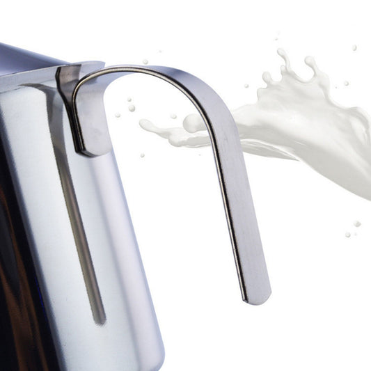 400cc Manual Milk Creamer Frother Double Layer Filter Stainless Steel Heatable Easy Clean with Handle V1294-YM0523-3118220020711