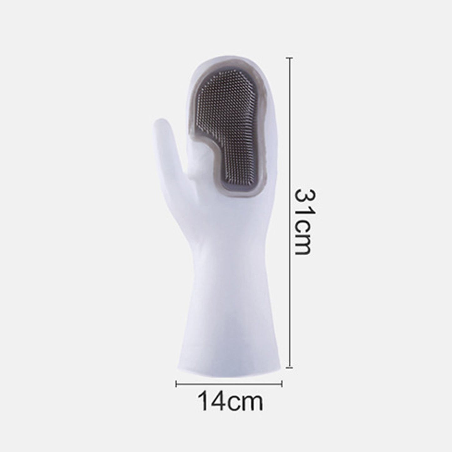 Cleaning Brush Dishwashing Gloves PVC Thickened for Kitchen Housework Tools SuppliesDouble Gray V1294-YM0523-3118220026817