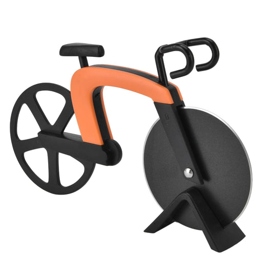Bicycle Pizza Cutter Wheel Stainless Steel Bike Shape Pizza Knife Kitchen Pizza Cutting ToolOrange V1294-YM0523-3118220044411