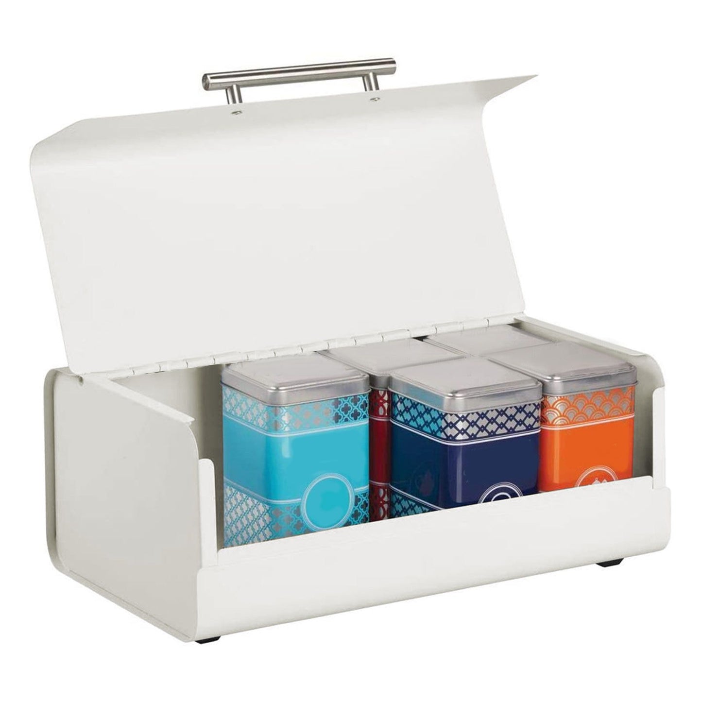 Bread Bin Large Capacity Save Countertop Space Bread Storage Container with Clamshell Door for Home Kitchen V1294-YM0523-3118220067412