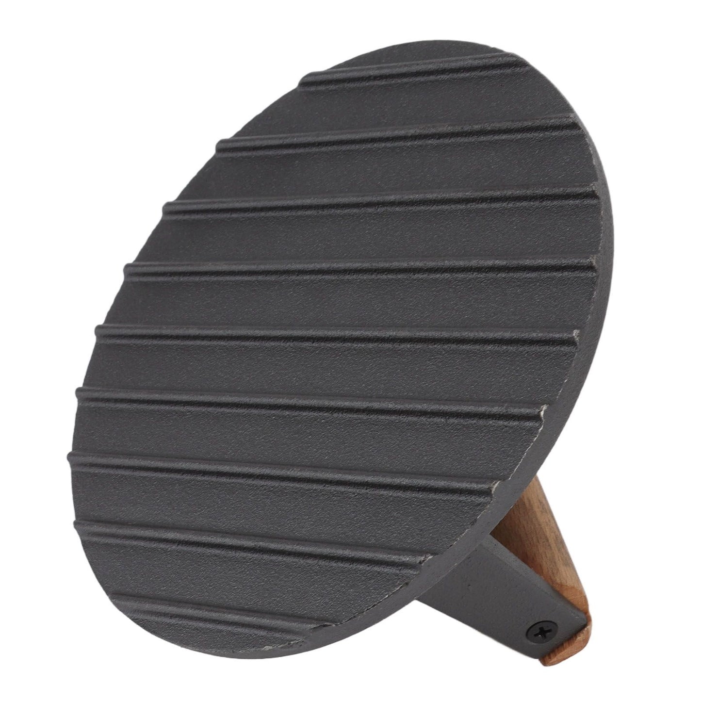 Cast Iron Grill Press Round Heavy Duty 3 Lbs Prevent Scalding Burger Press with Handle for Kitchen V1294-YM0523-3118220068911