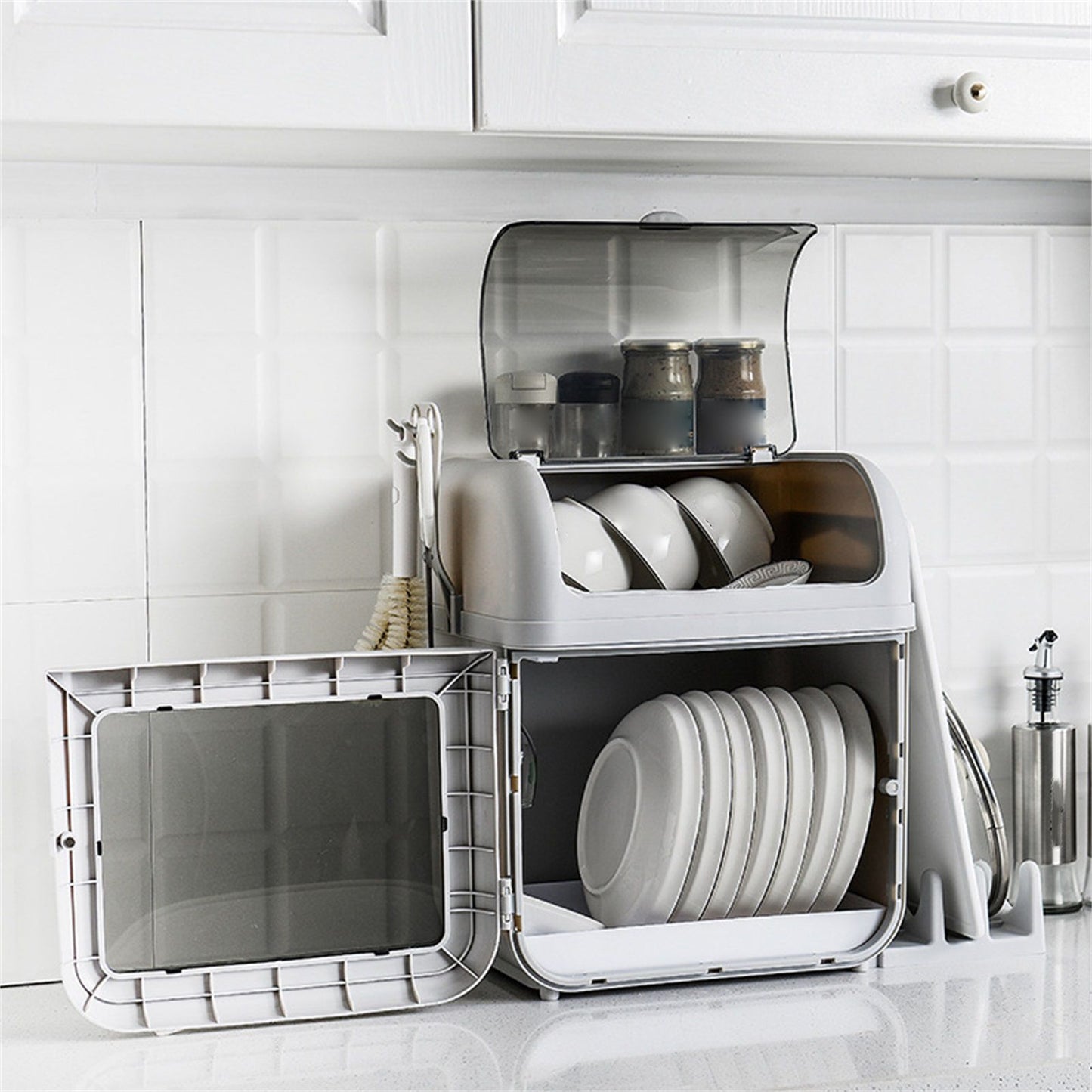 Dish Storage Box Tableware Dishes Bowl Storage Shelf Chopsticks Storage Cabinet for Home V1294-YM0523-3118220073711