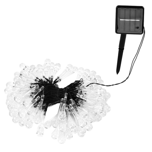 100LEDs String Lights Solar Powered Fairy Lamp 12m/39.3ft Waterproof Drop Shape for Patio Lawn Party V1294-YM0523-3119210272512