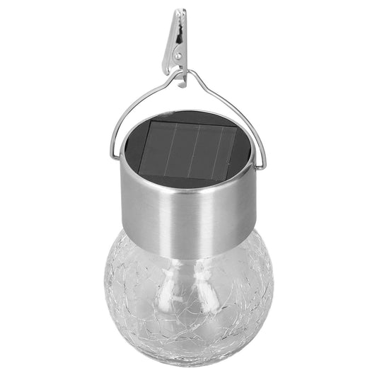 Hanging Solar Lights Glass Ball Shape Crack Pattern Energy Saving Solar Charging Automatic Sensing Bulbs for V1294-YM0523-3119220003711