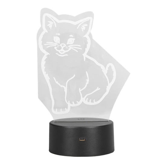 3D Cat Lamp 3D LED Adjustable Colors Soft Warm Light Safe Durable Easy Operation USB Or Battery 3D Night Light V1294-YM0523-3119220013111