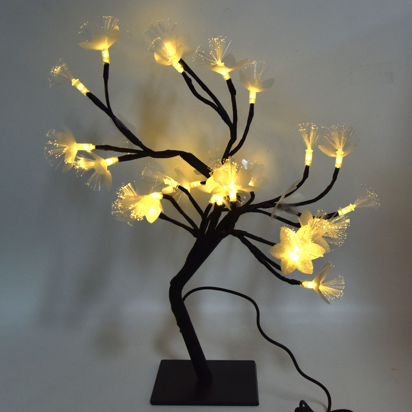 24LED Fiber Optic Tree Lamp USB Powered Simulation Flower Light for Household Decoration V1294-YM0523-3119220025611
