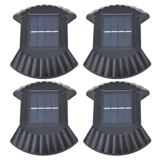 4 Sets Solar Wall Light Waterproof Multifunctional LED Solar Wall Light for Patio Yard Garden Outdoor V1294-YM0523-3119220027411