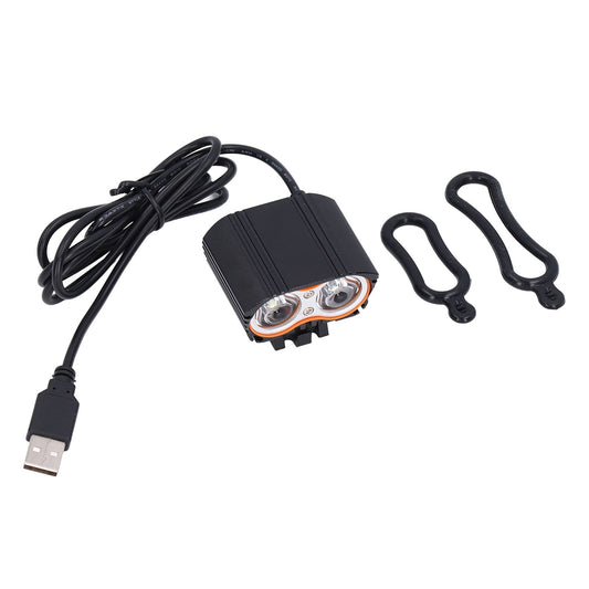 LED Bike Headlamp Aluminum Alloy Super Bright Bicycle Light for Road Racing USB Powered V1294-YM0523-3119220028611